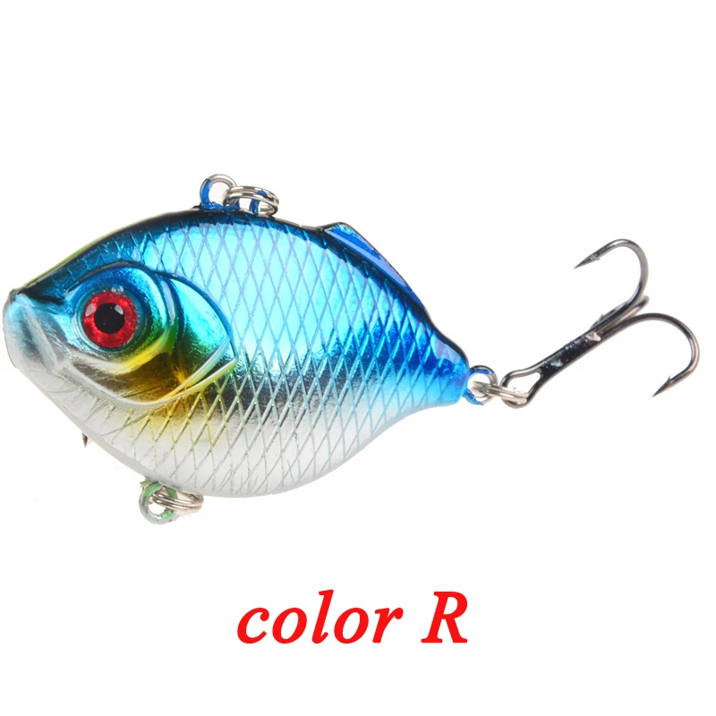 Plastic VIB Lures 4.5cm 8.5g vivid Vibrations Spoon Lure Fishing bait Bass Artificial Hard Bait Cicada lure VIB Bait 3D Eyes