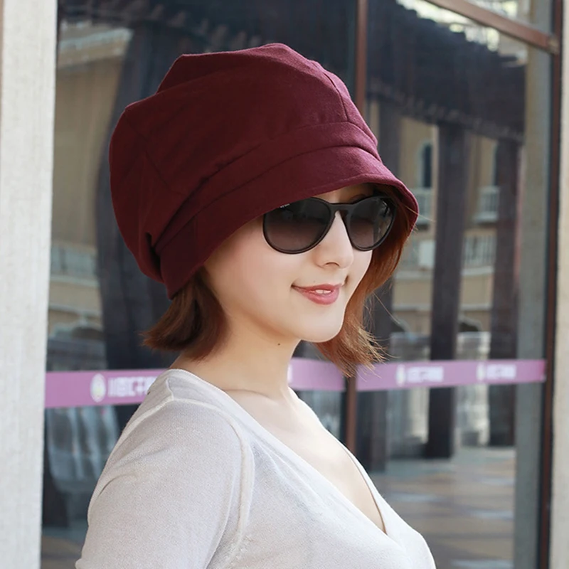 Ladies Autumn/winter Leisure Hat Suede Fisherman Hat Leisure Headwear Hat Warm Ear Protection Octagonal Hat