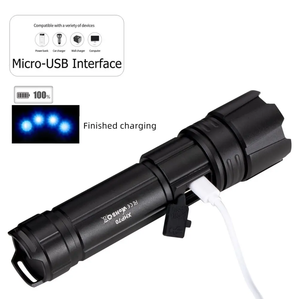 Alonefire H38 Lamp xhp70.2 most powerful flashlight Tactical Torch Waterproof Telescopic Zoom Lantern Camping