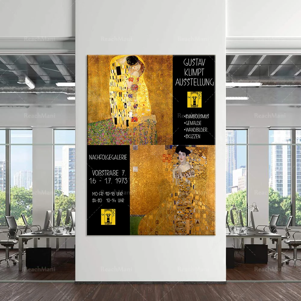 

Gustav Klimt Art Exhibition Print Black and Gold Art Print