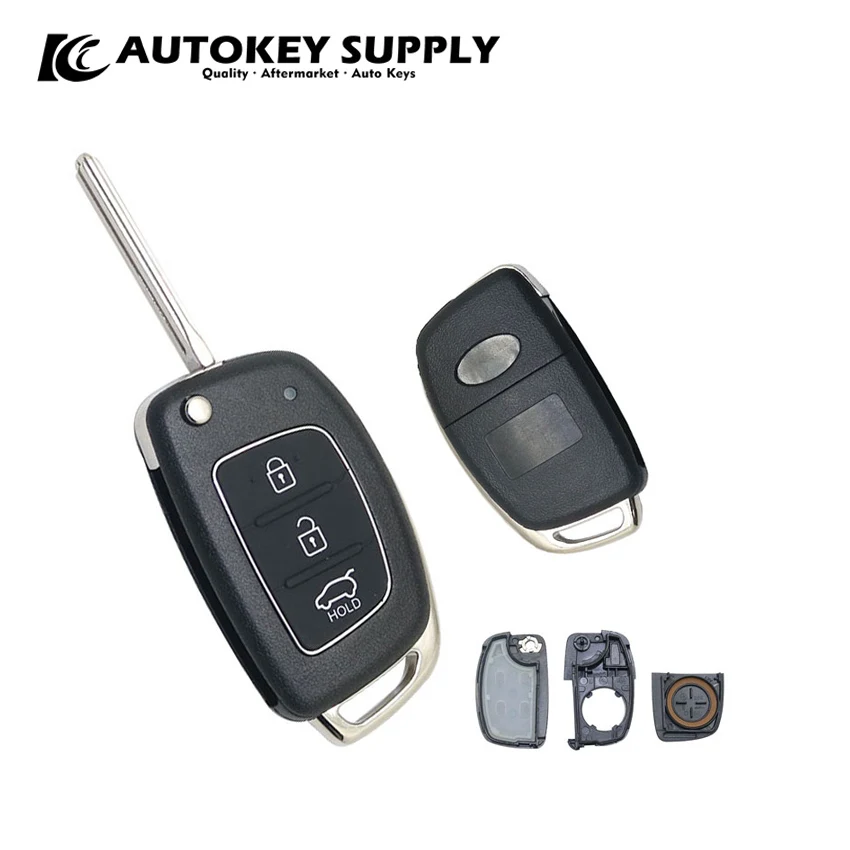 For Hyundai I10 I20 I30 3 Buttons Remote Flip Key  Autokeysupply AKHKF128