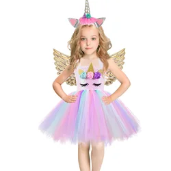 Vestido de tutú de unicornio de Navidad con lentejuelas para niñas, Bola de baile de Ballet de sirena, regalo de fiesta de cumpleaños de princesa, disfraz de Cosplay de gato de Halloween