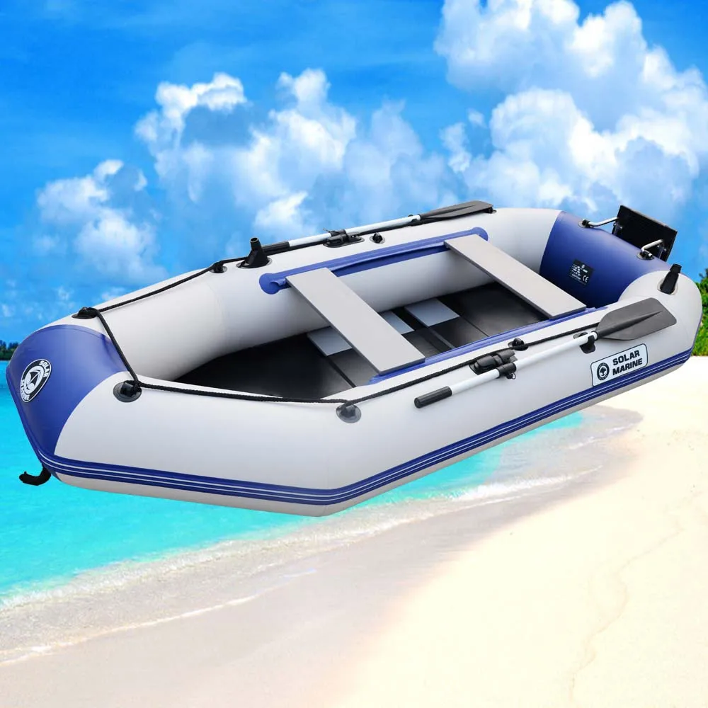 Solarmarine PVC Inflatable Rowing Boat Kayak Dinghy Fishing Ship Hovercraft Canoe Drifting Raft Sailboat Surfing Sailing 270cm