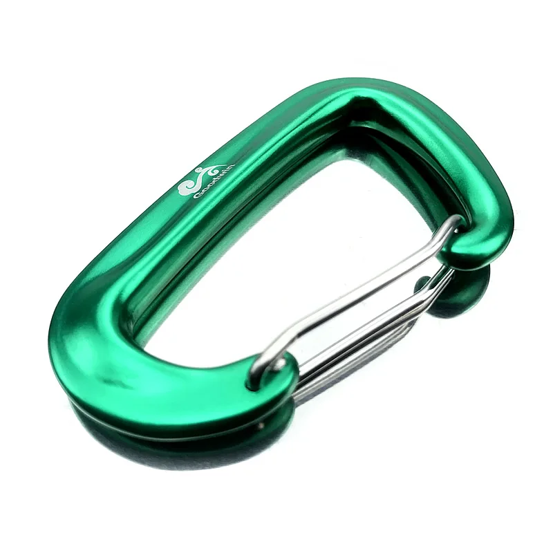 Green carabiner