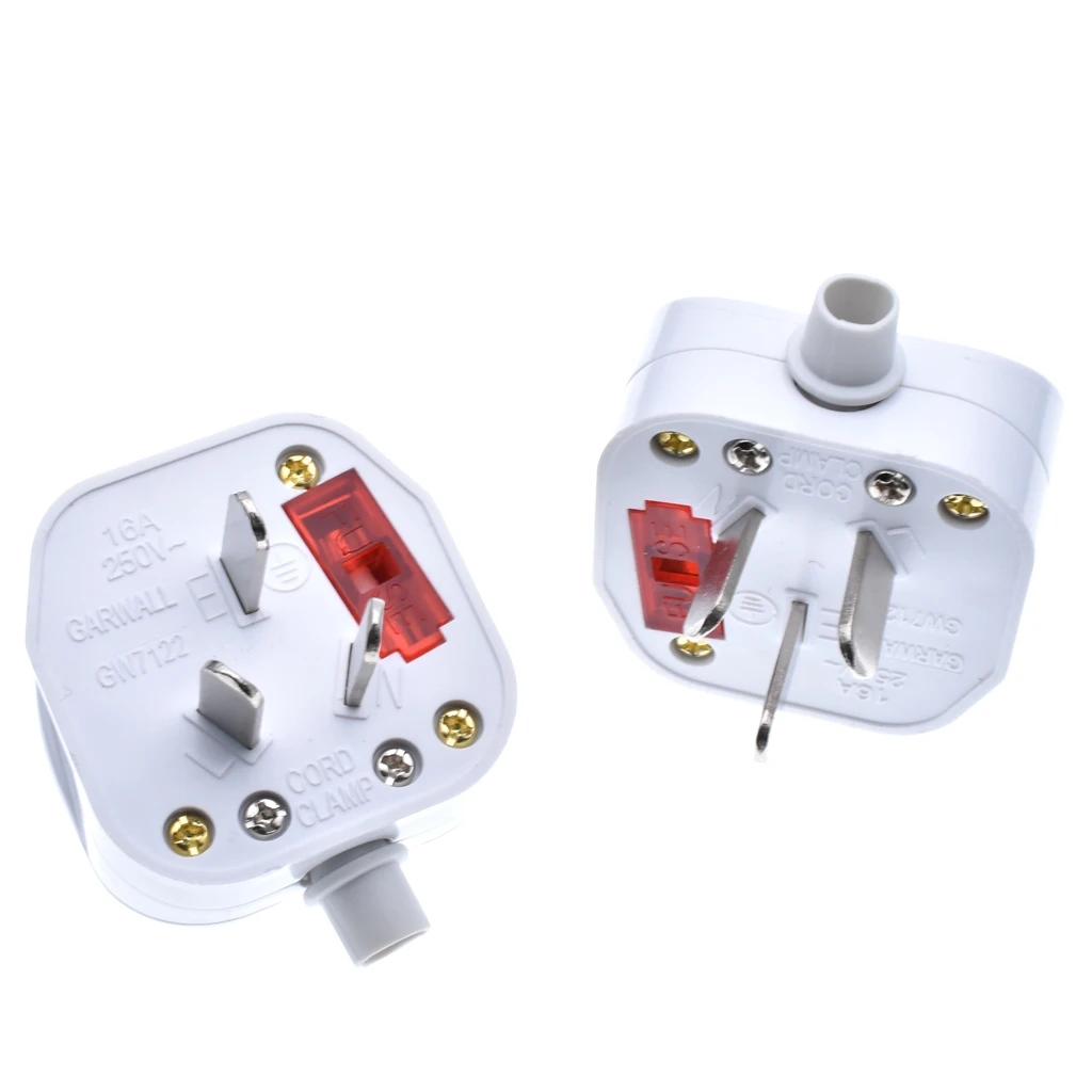 China standard 16A/10A 250V Three-pole power plug Detachable plug Assembly CN connection plug With switch & LED light