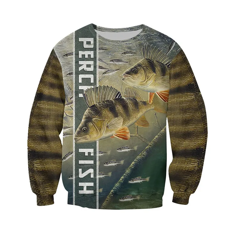 Perch Fish 3D All Over Printed Casual Sweatshirt Autumn Men/women Fashion Pullover Hip Hop Streetwear