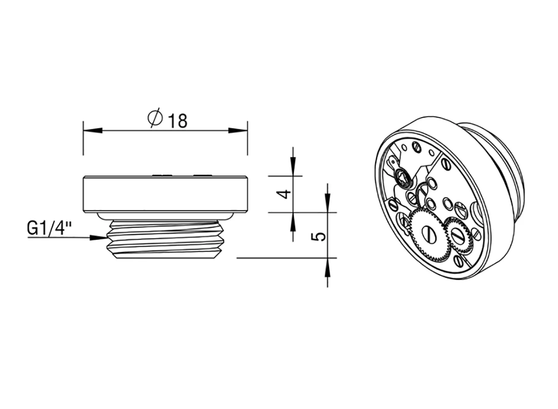 Barrow G1/4 "Time Series Tappo per acqua, Versione orologio Sigillatura Tappo di blocco, Raccordi per kit computer di raffreddamento ad acqua, TJXDS-01