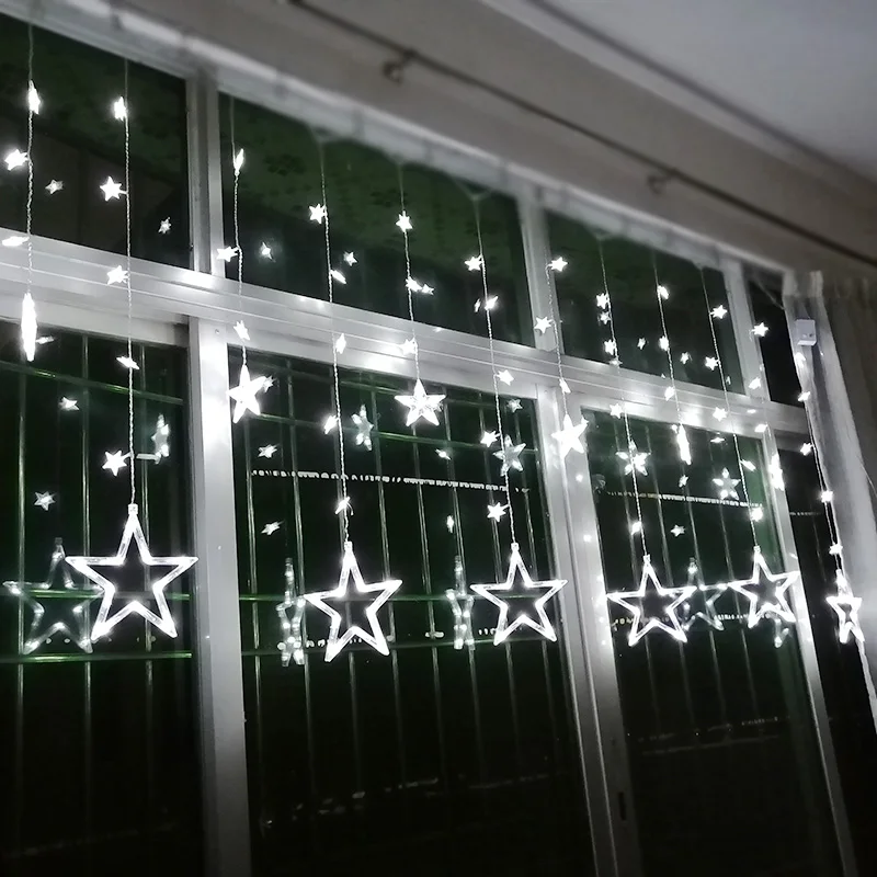 LED Fairy lights Star Curtain String LED Garland Decoration Christmas Wedding Light 3M Holiday Lighting outdoor AC110V or 220V