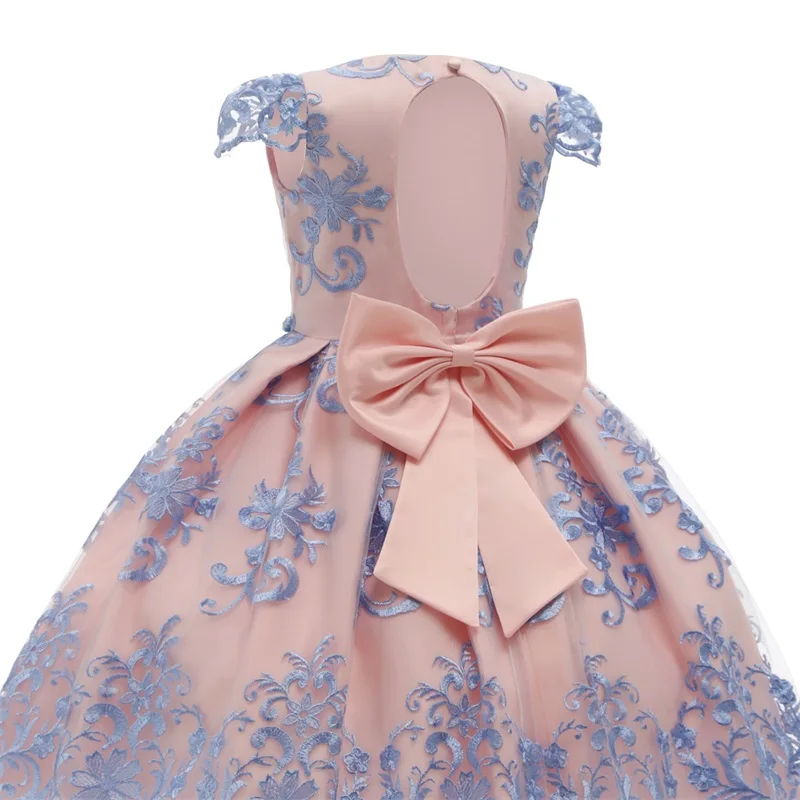 New Year Costume Big Bow Kids Girl Wedding Kids Dresses For Girls Princess Party Pageant Formal Dress Prom Girls Christmas Dress