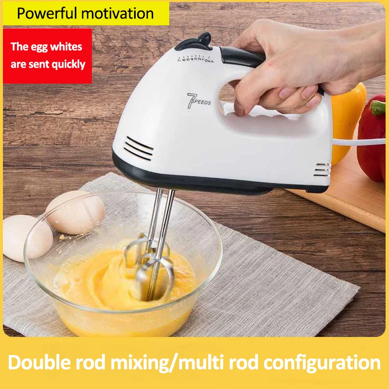 120W 220V Cream Whipping Machine 7 Speed Electric Food Mixer Table Stand Cake Dough Mixer Handheld Egg Beater Baking Cookware