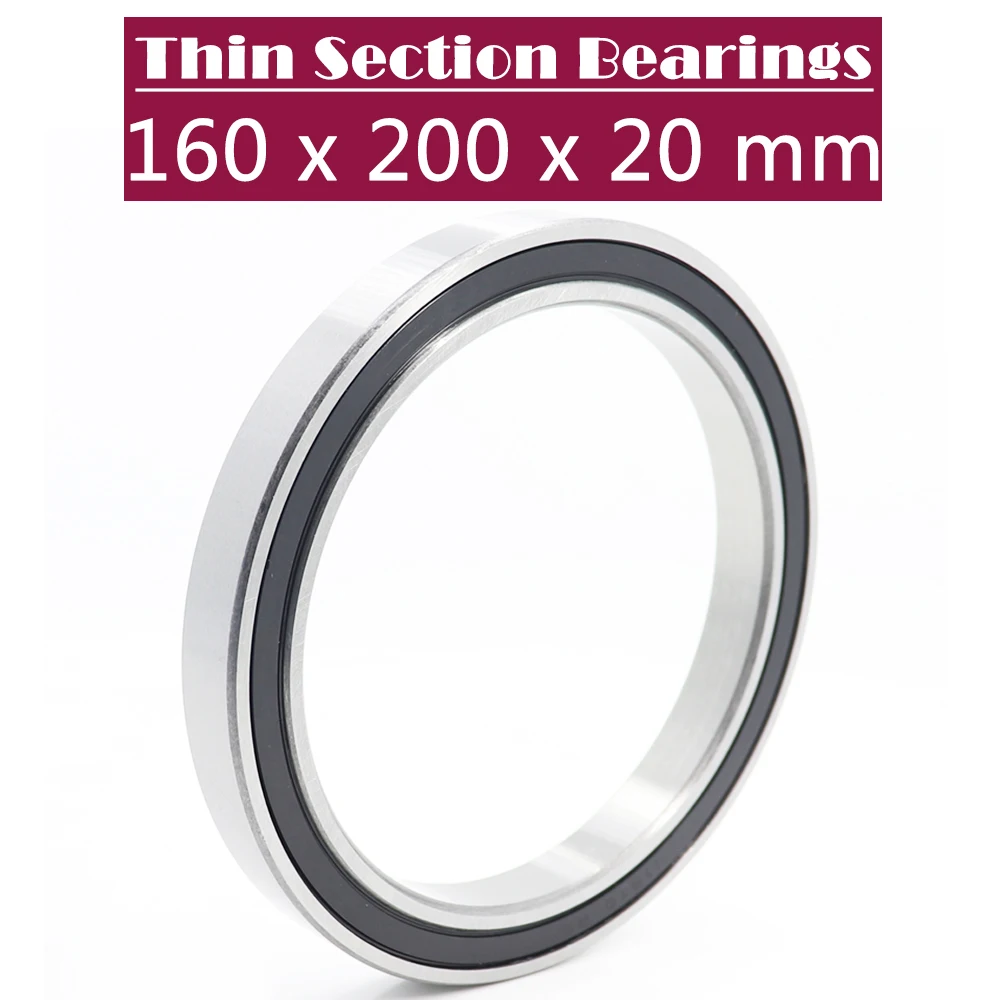 6832 2RS Bearing 160*200*20 mm ( 1 PC ) Metric Thin Section Bearings 61832 2RS