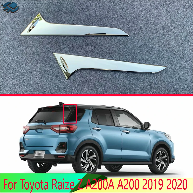 For Toyota Raize Z A200A A200 2019 2020 ABS Chrome Side Door Rear View Window Spoiler Cover Trim Insert Garnish Bezel