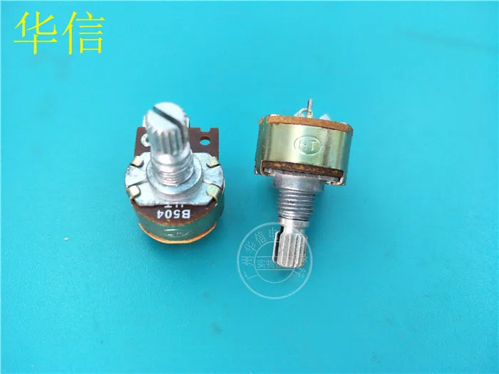 

15pcs 149-type single potentiometer B500K B504 / Curved legs / iron handle 15MM / flower axis 2 feet