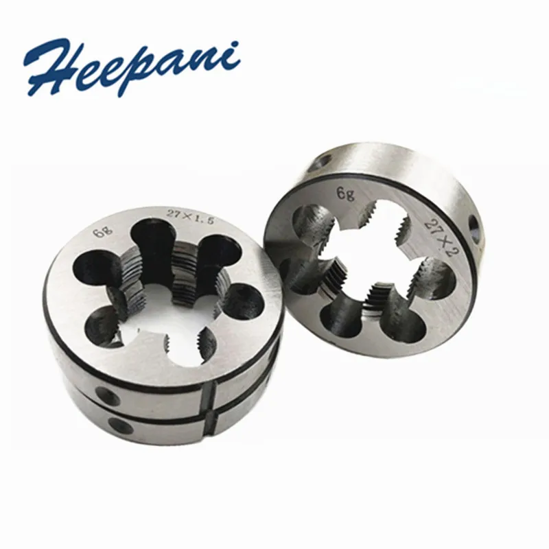 2pcs M22 M24 M27 M30 Metric hand round alloy steel circular thread dies screw threading machine accessories rolling die