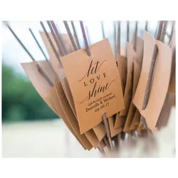 Custom Wedding Sparkler Tags, Sendoff Sign, Send Off Sparkler, Let Love Shine Sign