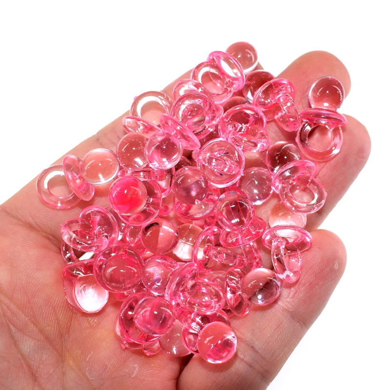 24pcs Small Acrylic pacifiers beads favors baby shower for table game craft party supplies decorations 11 x 20mm