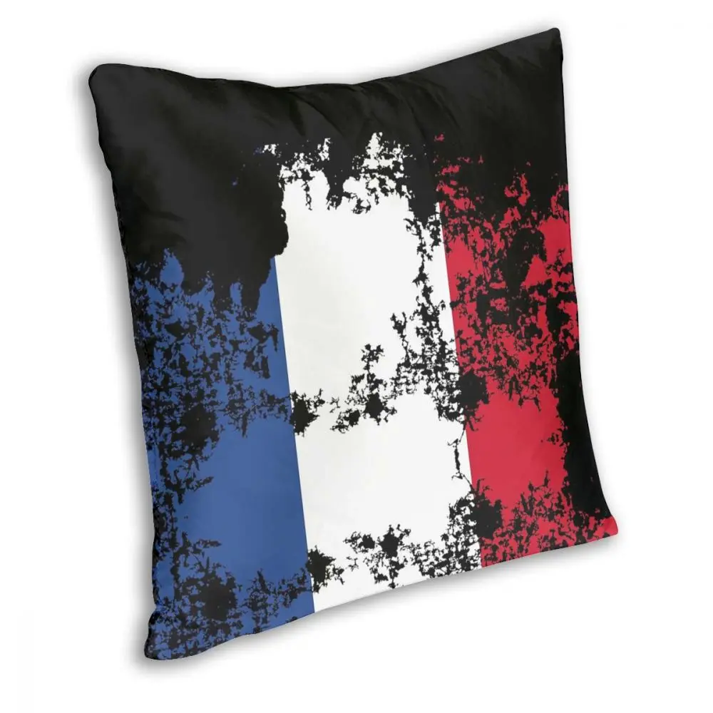 France Flag Graphic Design French Fans Square Pillow Case Cushions for Sofa Custom Cushion Covers