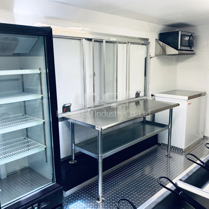 모바일 레스토랑 패스트 푸드 키오스크 핫도그 카트 전기 취사 트럭