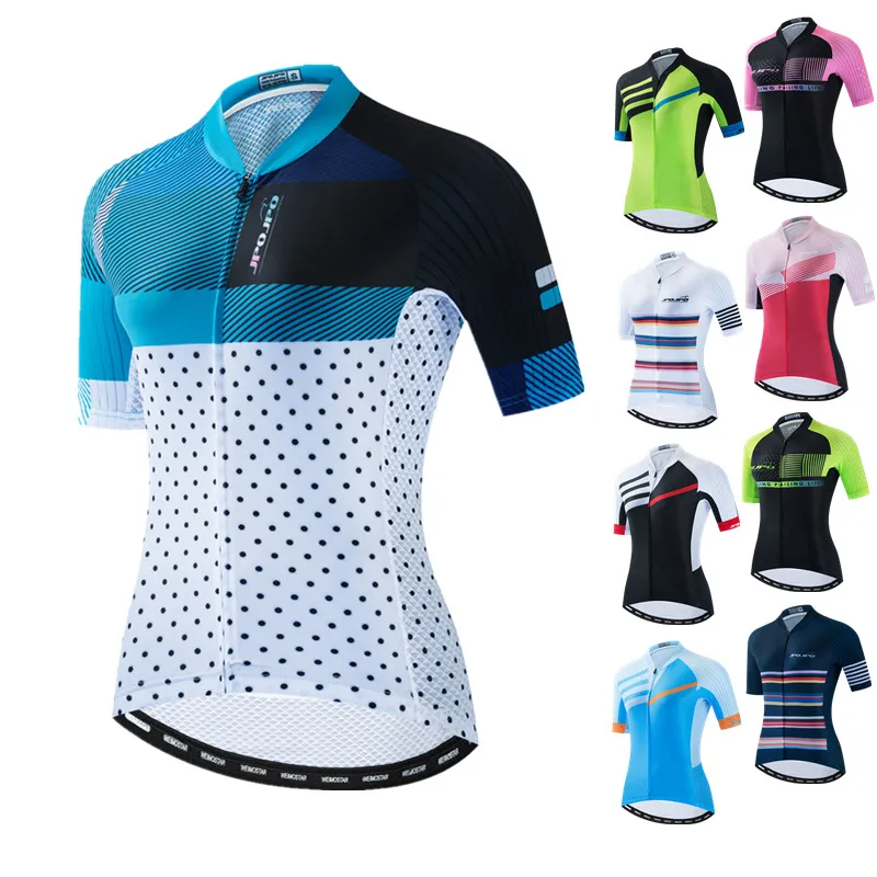 2021 Women Cycling Jersey Tops Summer Mountain Bicycle Clothing Maillot Ciclismo Short Sleeve MTB Bike Jersey Team Cycling Shirt