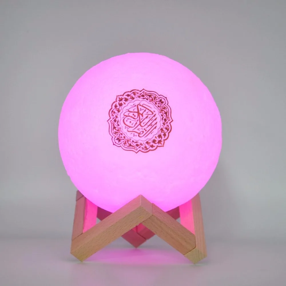 Ramadan APP Quran Speaker Night Light Moon Lamp 3D Touch Moon Lamp Muslim Coran Player for Gift