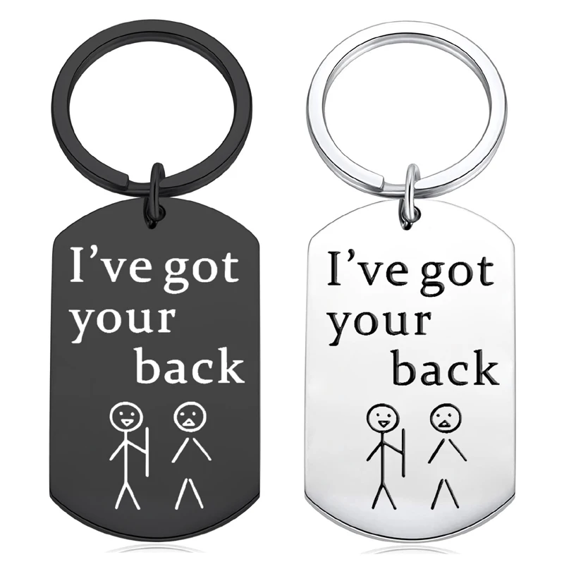 Funny Best Friend Keychain Gifts for Friends BFF Brother Sister Boys Girls I Got Your Back Birthday Graduation Stocking Stuffers