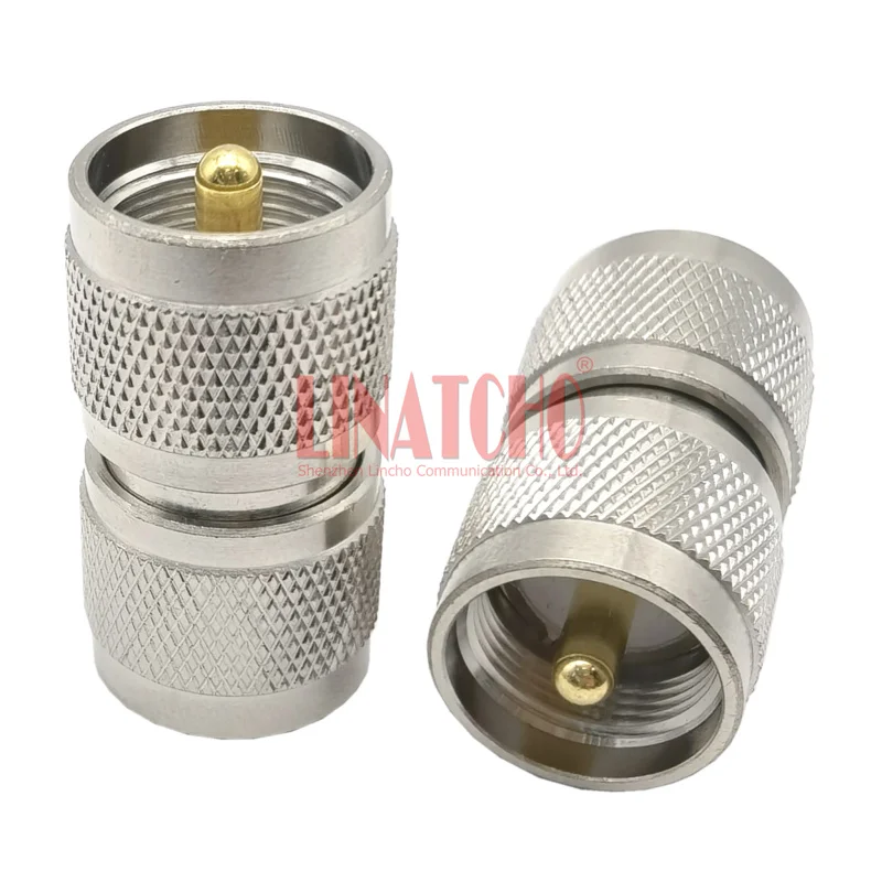 

RF Straight Brass UHF Male to PL259 Male MP-MP Connector for Radio Repeater Installation