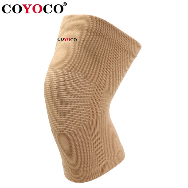 1 Pcs Sports Knee Support Pads Protector COYOCO High Elastic Brace Kneepads Prevent Arthritis Injury Guard Keep Warm Brown