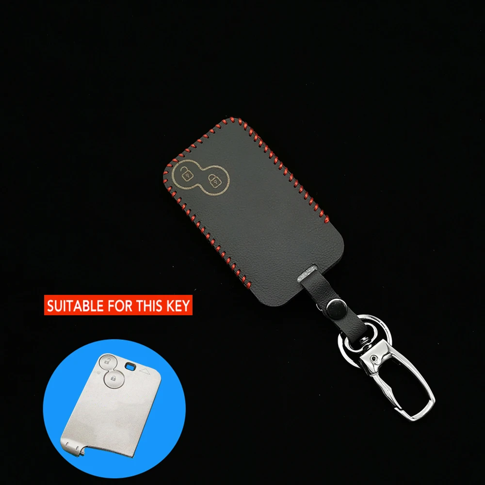 Leather Key Case For Renault Laguna Space, Remote Control Smart Card, 433mhz, Pcf7947 id46, Transponder, Chip Car Cover Shell