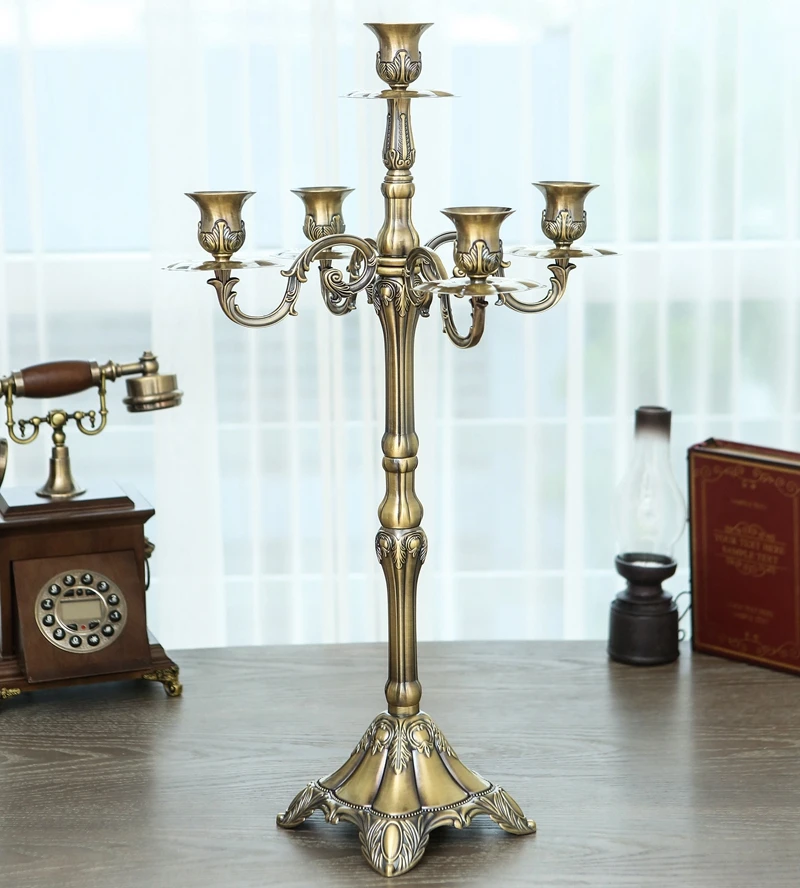 European Candle Holders for Festival Decoration, 5 Arms Candle Holders, Vintage Lantern, Big Candles, Christmas, ZT005