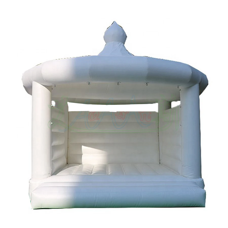 Inflatable Wedding Bounce House White Dome Jumping Castle With Air Blower For Inside Outdoor Made By Ace Air Art