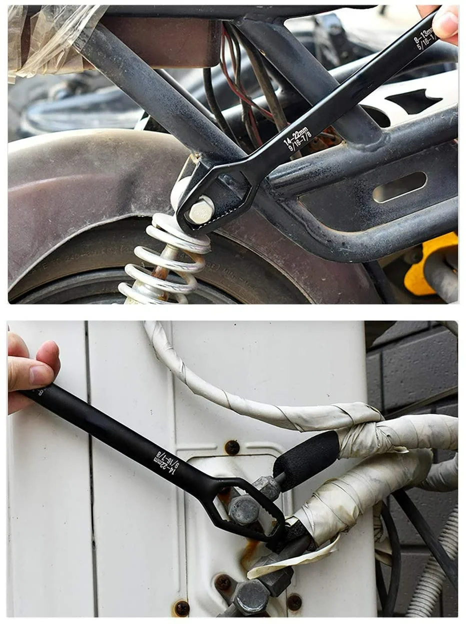 Universal Doppel Ended Wrench Selbst Anziehen 8-22mm Schraube Muttern Reparatur Schraubenschlüssel Ratsche Spanner Sanitär Werkzeuge Tippen spanner
