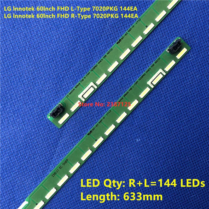 LED Strip For LIG Innotek 60inch FHD R/L-type 7020PKG 144EA V06 60LX540S-UA 60LF6310 60LF6350 60LF6390 60UH6150 NC600EUF-VSCN3