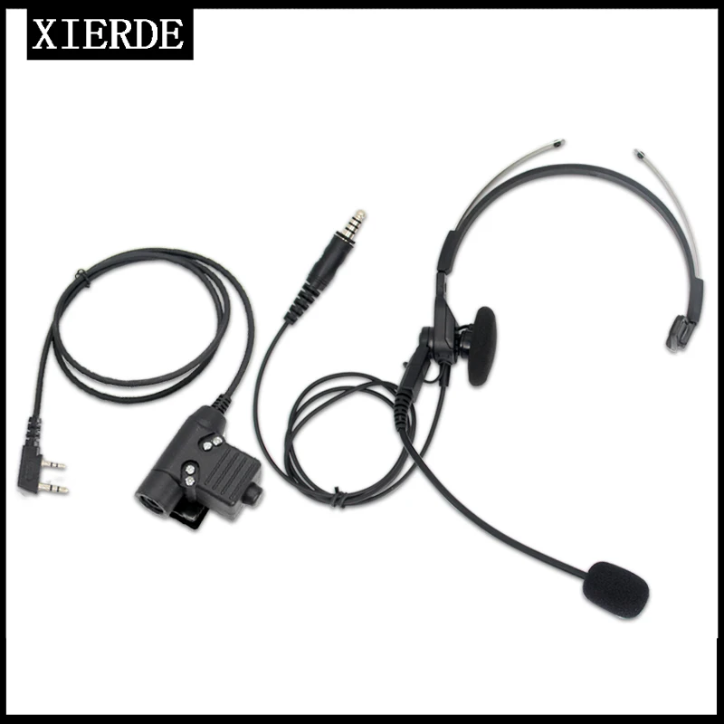 Two-way Radio  Earpiece with Mic Walkie Talkie Headset Radio Headphones Two Pin K M Plug For Kenwood For BAOFENG UV-5R 888S