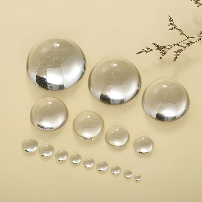 Clear Hemisphere Glass Cabochon 8 10 12 14 16 18 20 25 30mm For Jewelry Making Round Transparent DIY Cameo Pendant Accessories