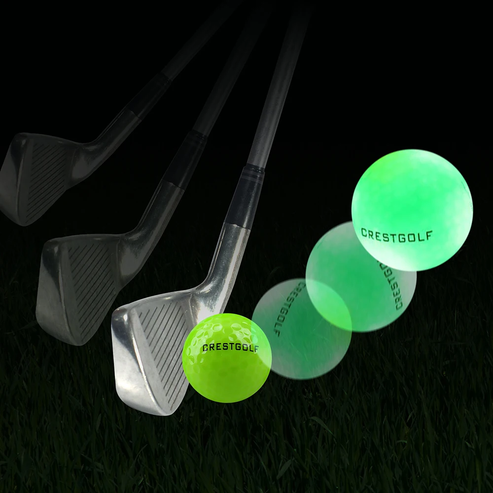 6Pcs Glow In The Dark Light Up Luminous LED Golf Balls 4 Built-in Lights For Night Practice Gift for Golfers