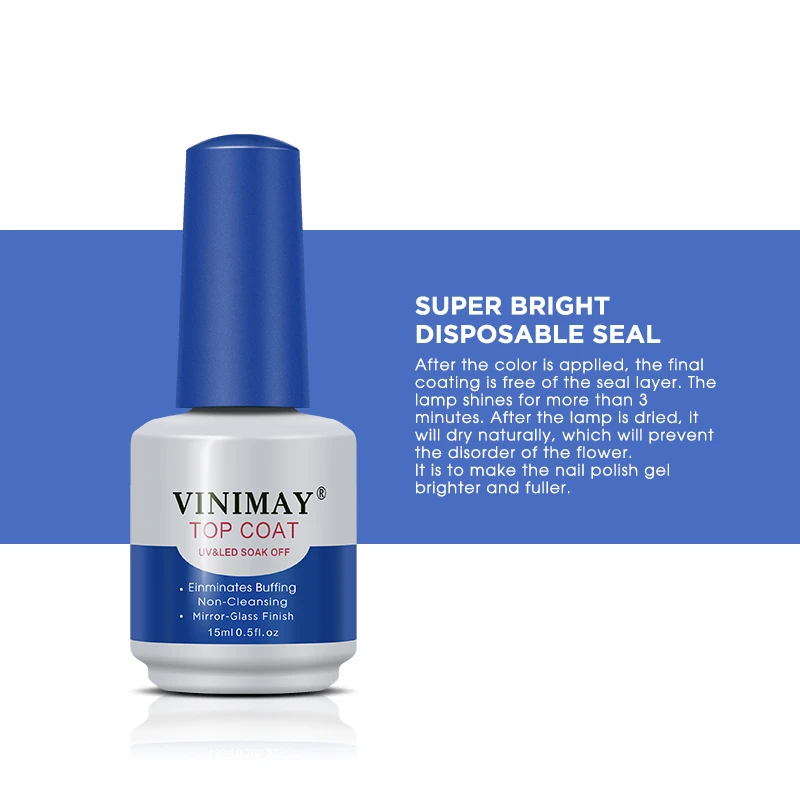 Vinimay-unha polonês para nail art, unha polonês, gel de cristal, mergulhe, fosco, para salão