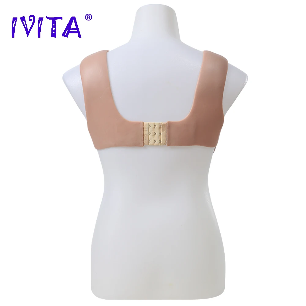 IVITA Artificial Silicone Breast Form 2 Colors Choices Fake Boobs K Cup for Crossdresser Transgender Drag Queen Shemale Cosplay