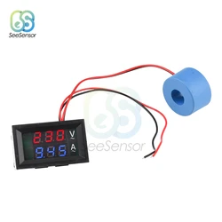 0.56'' AC 60-500V 220V 10A 50A 100A Digital LED Voltmeter Ammeter Voltage Current Meter Tester Detector Current Transformer