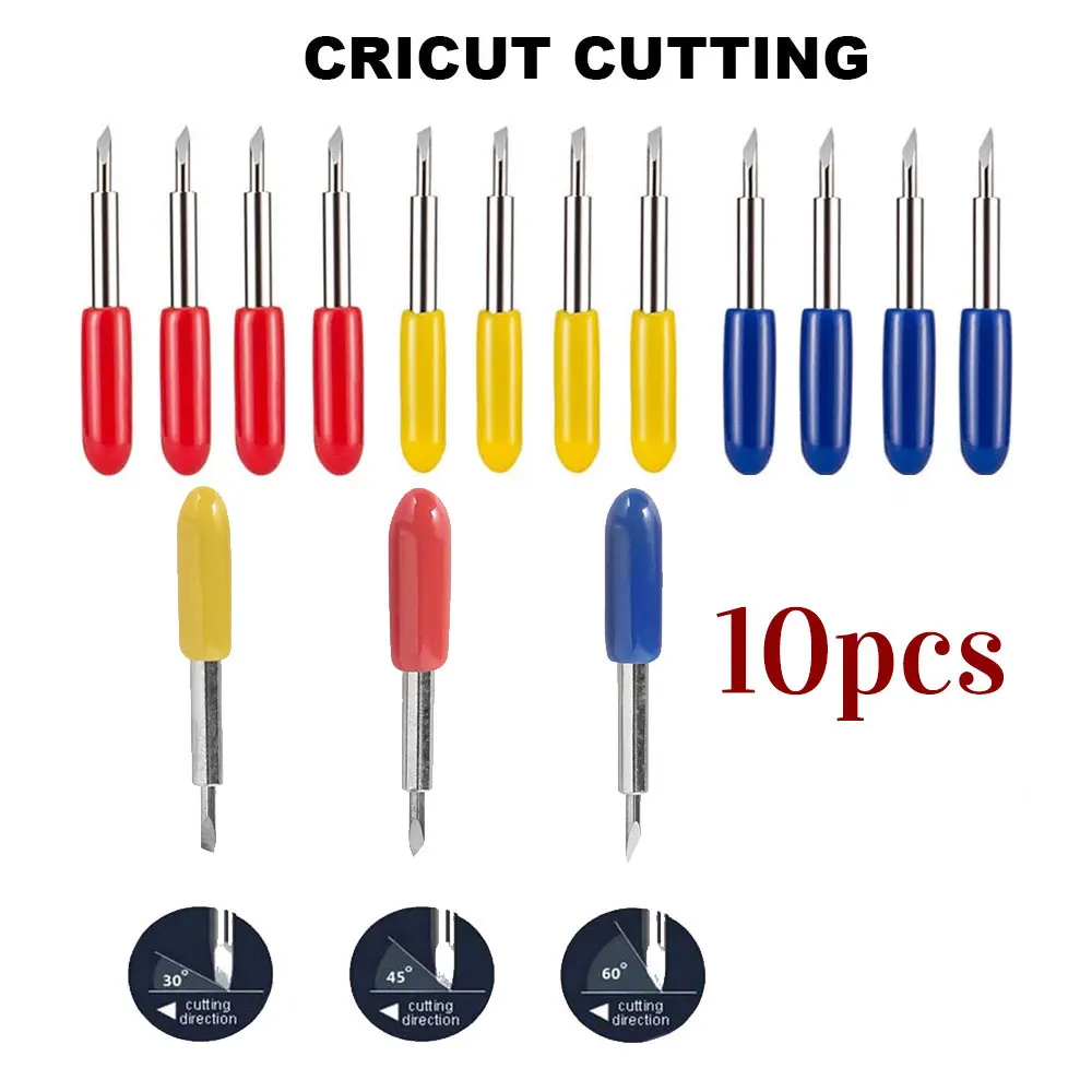 10pcs 30 45 60 Degree Roland Cutter Cricut Cutting Plotter Vinyl Cutter Knife Blades Offset Machine Milling Cutter Router Bit