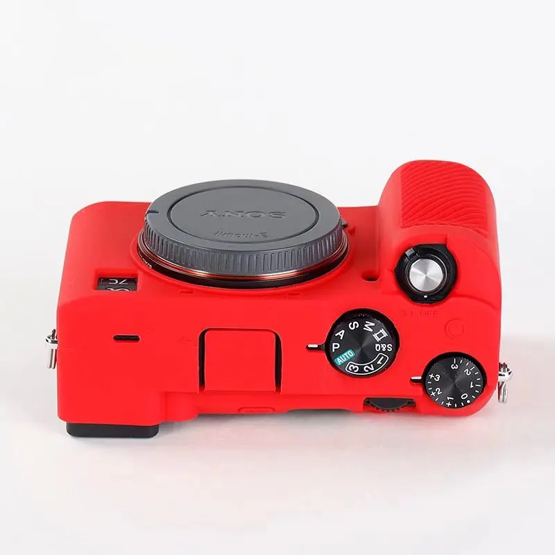 Đầu Họa Tiết Thiết Kế Cao Su Silicone Thân Bao Da Bảo Vệ Khung Da Cho Sony A7C Alpha 7C ILCE-7C Camera Mềm Mại