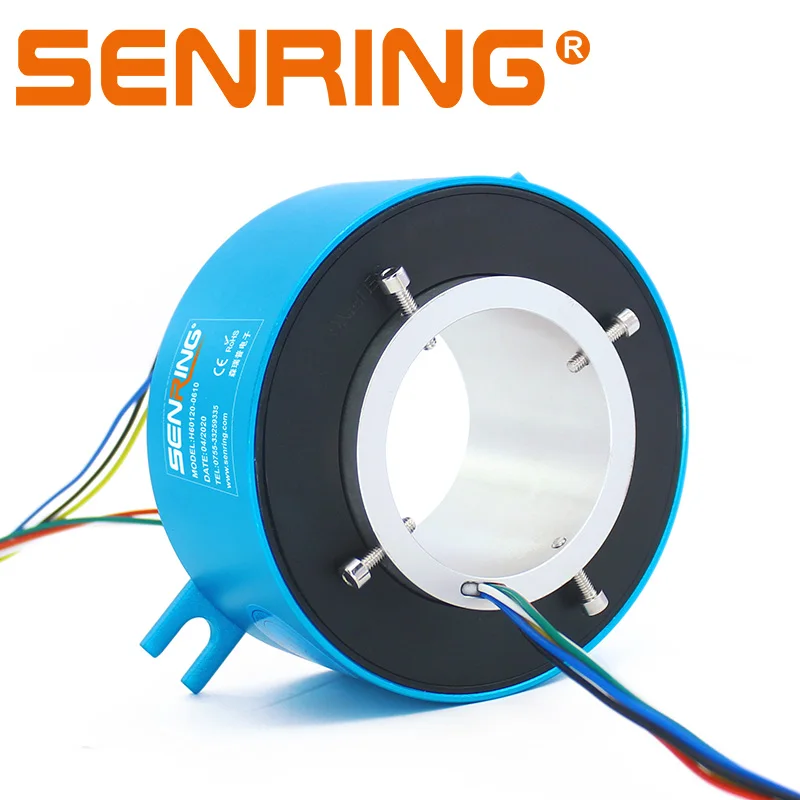 

best price of New through hole slip ring inner size 30-60mm OD 120mm 6 wires 10A senring over 10 years manufactory