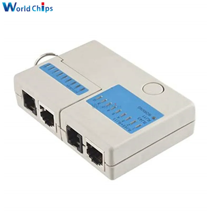 Portable Mini Network Cable Tester Tools RJ45 RJ11 RJ12 Network LAN Cable Tester With Key Chain