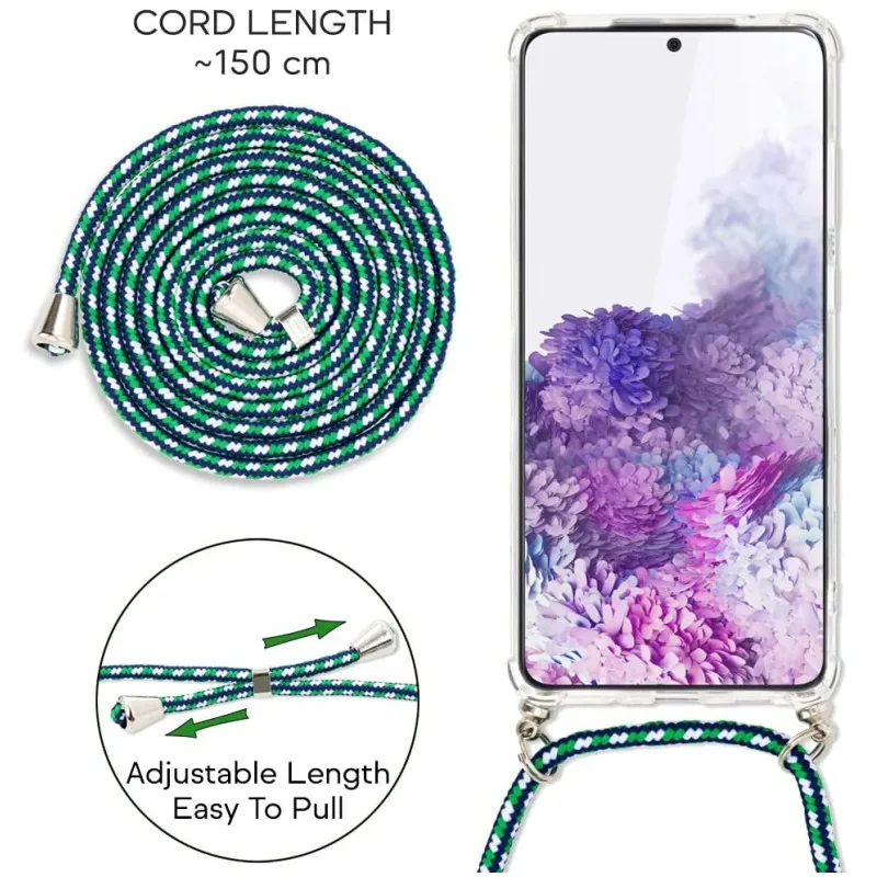 Hülle für Samsung Galaxy A16 A36 A56 A35 A55 A17 A37 A57 S25 S26 Ultra S24 FE mit Umhängeband, Halskette und transparentem Cover – Detail 12