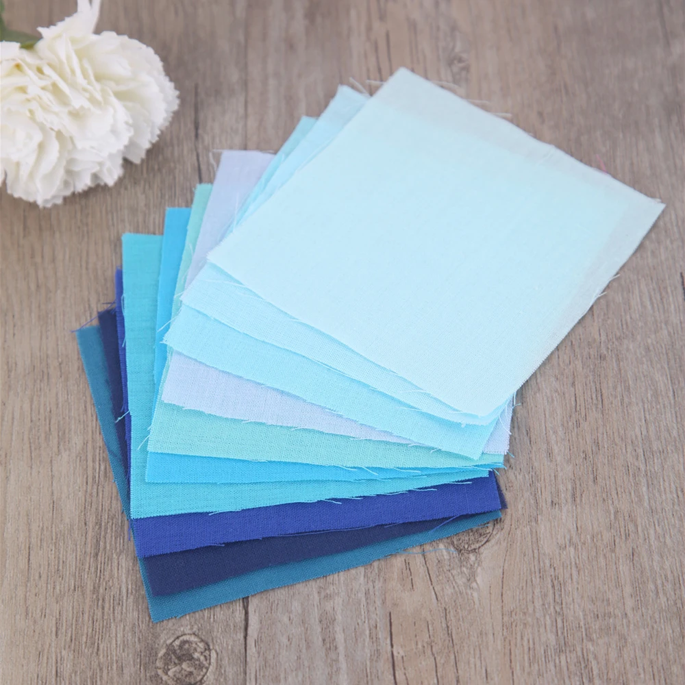 50pcs Handmade DIY Cotton Fabrics Patchwork Group Plain Square Cotton Cloth DIY Manual Solid Color Cloth 25*25cm