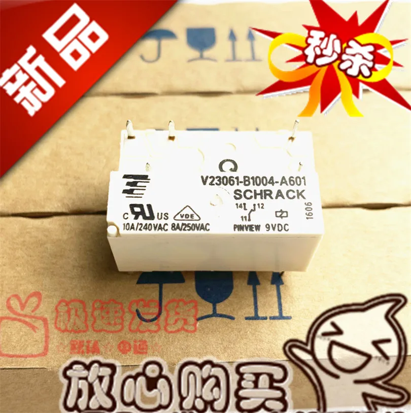 Free shipping  V23061-B1004-A601 TE/8A 9VDC  10PCS   Please note clearly the model