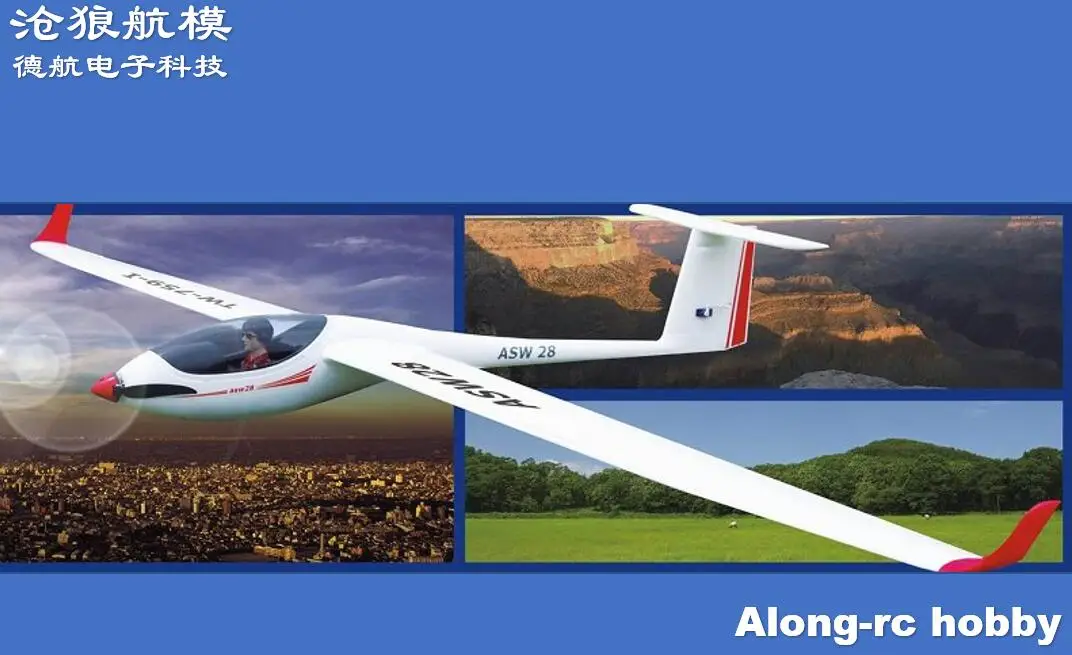 Volantex RC ASW28 ASW-28 2540mm Wing Span 6ch EPO Foam Sailplane RC Glider Airplane Pane TW759-1 75901 KIT or PNP Version