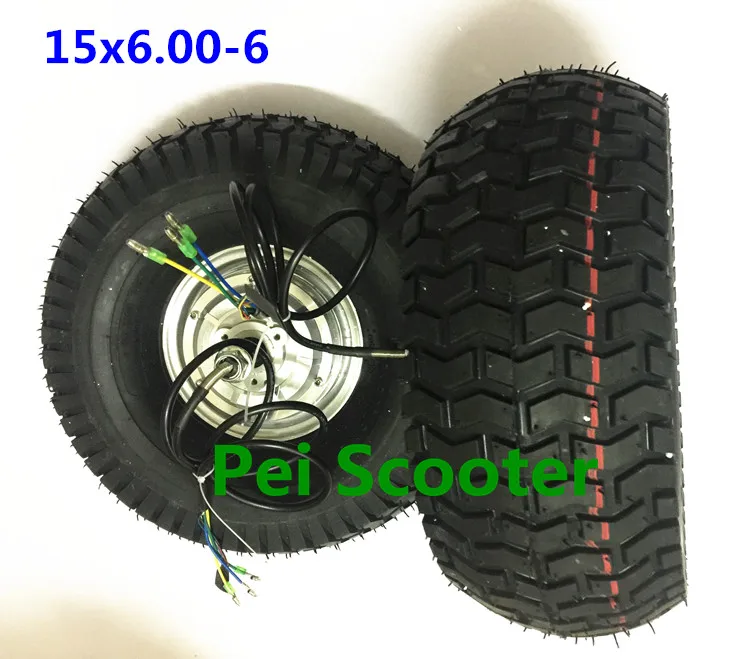 15inch 15 Inch 15x6.00-6 tire BLDC Single Shaft Brushless No-gear Dc Hub Motor for Scooter DIY phub-70