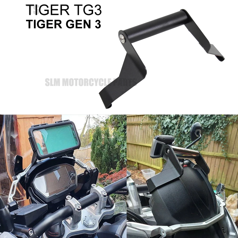 NEW For Tiger Gen 3 BLACK Motorcycle Accessories GPS Phone Mount Bracket Stand Holder TG3