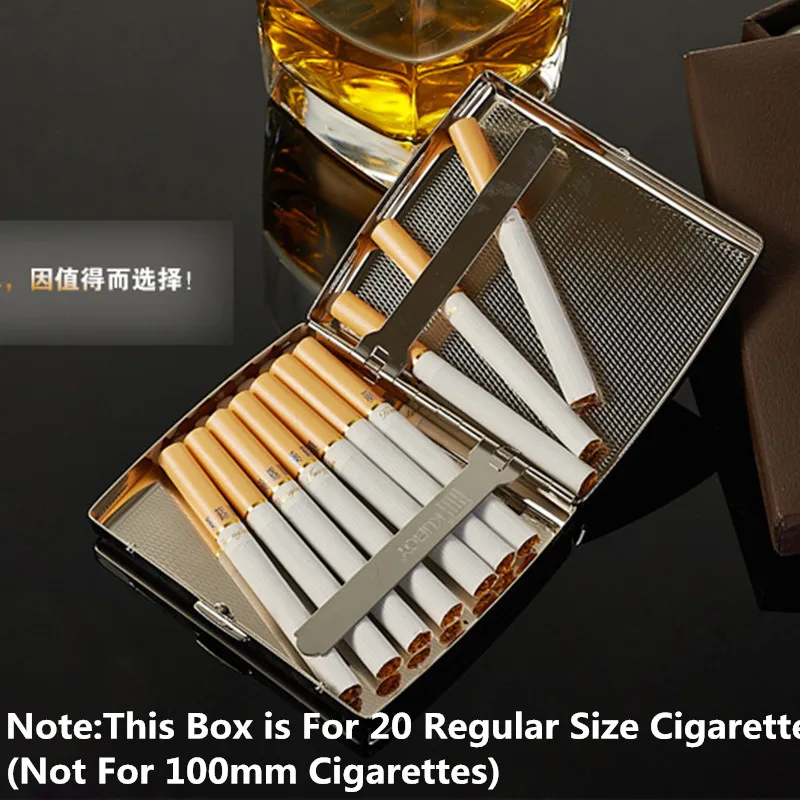 KC2-01 Japanese Style Super Pocket Male Metal 20 Cigarette Case Stainless Steel Portable Cigarette Boxes