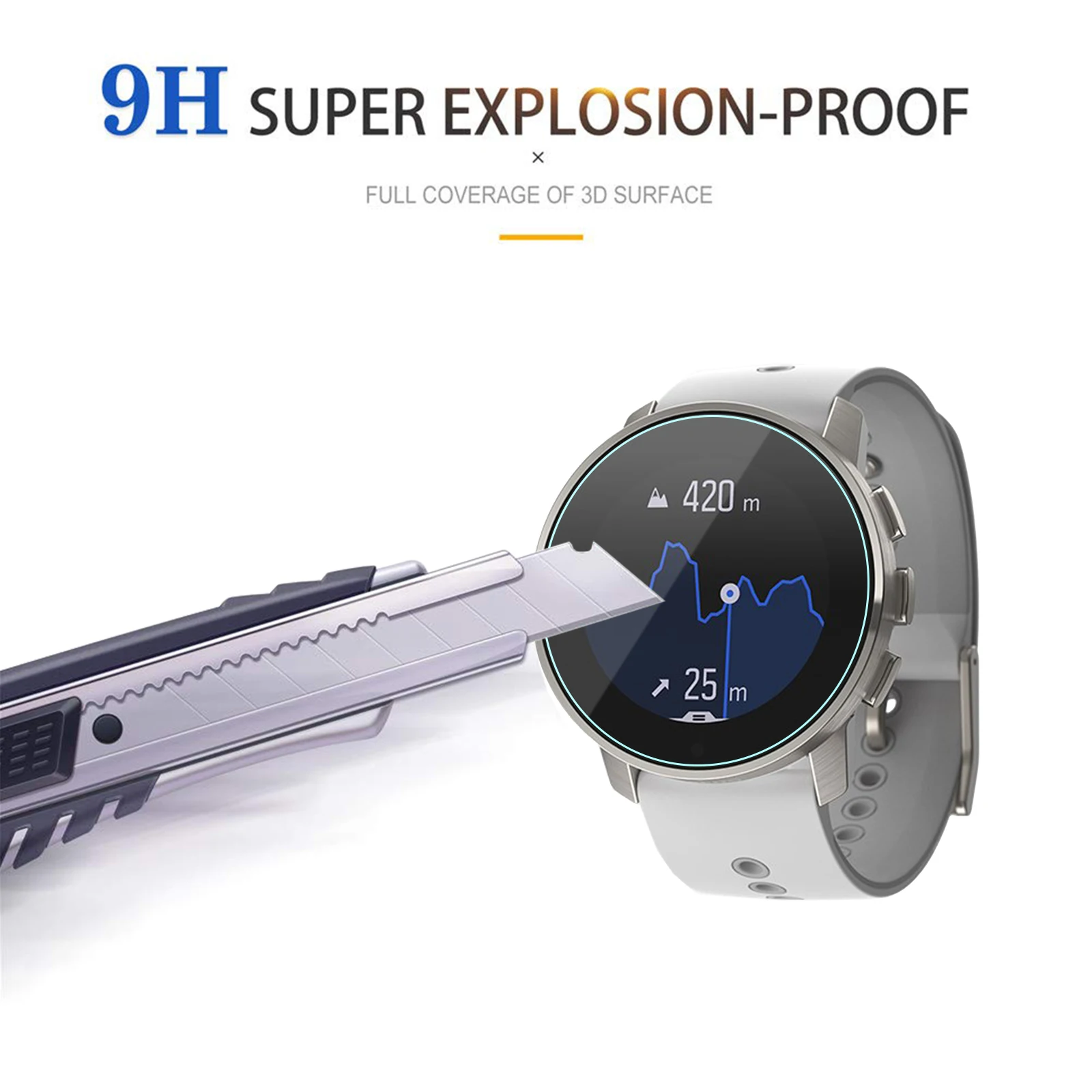 Protecteur d'écran pour montre connectée SUUNTO 9 PEAK, 3 paquets, en verre trempé 9H 2.5D HD, anti-rayures, sans bulles